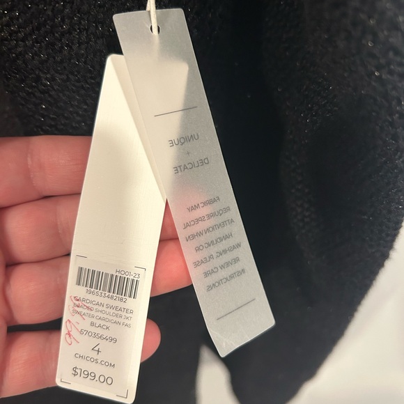 Chico's Black Beaded Blazer - Picture 4 of 5